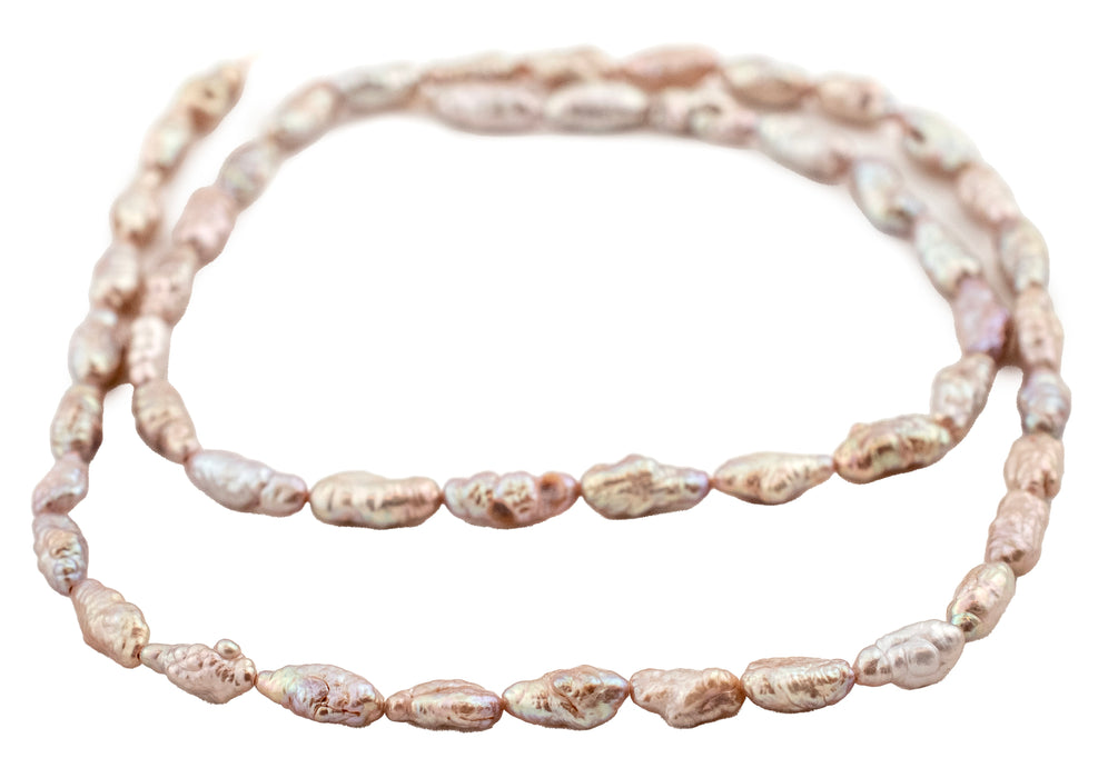 Peach Vintage Japanese Rice Pearl Beads (5mm) - The Bead Chest