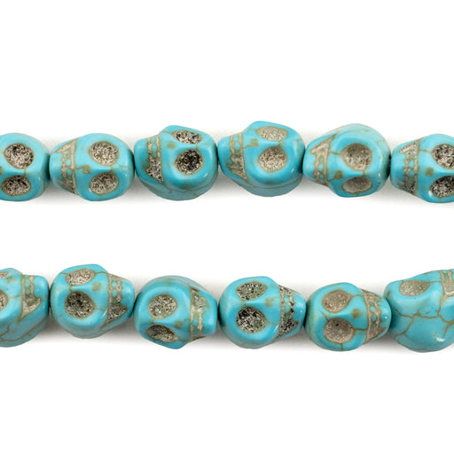 Turquoise Skull Beads (10mm) - The Bead Chest