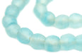 Aqua Marine Recycled Glass Beads (18mm) - The Bead Chest