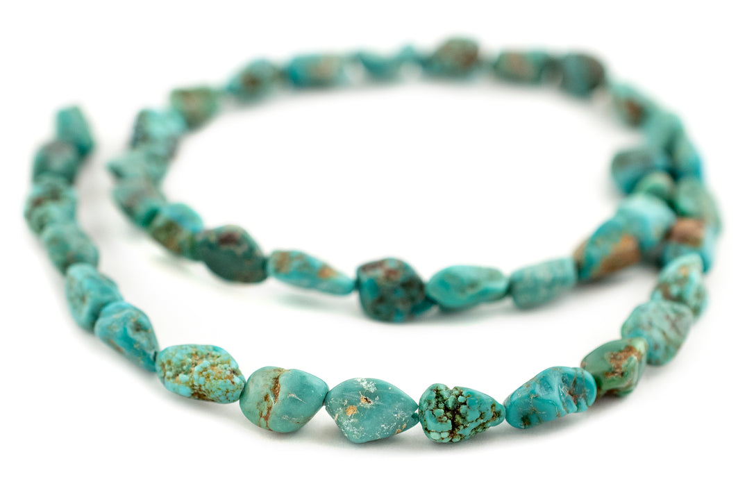 Light Aqua Turquoise Nugget Beads (8mm) - The Bead Chest