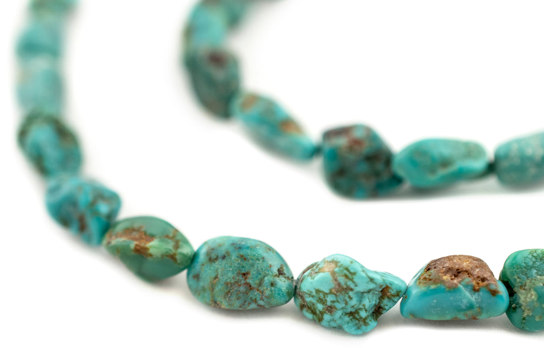 Light Aqua Turquoise Nugget Beads (8mm) - The Bead Chest