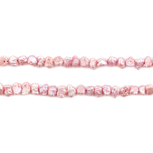 Rose Pink Nugget Vintage Japanese Pearl Beads (4mm)