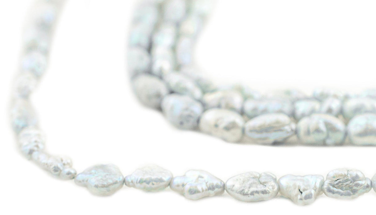Faded Blue Vintage Japanese Rice Pearl Beads (4mm) - The Bead Chest