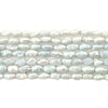 Faded Blue Vintage Japanese Rice Pearl Beads (4mm)
