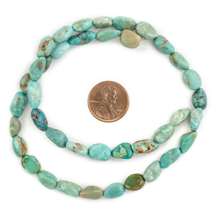 Light Blue Turquoise Nugget Beads (8mm) - The Bead Chest