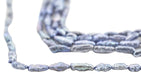 Silver Blue Vintage Japanese Rice Pearl Beads (3mm) - The Bead Chest