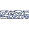 Silver Blue Vintage Japanese Rice Pearl Beads (3mm)