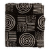 Ebony Black Bogolan Mali Mud Cloth (Spiral Design) - The Bead Chest