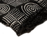 Ebony Black Bogolan Mali Mud Cloth (Spiral Design) - The Bead Chest