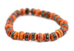 Squash Orange Nepal Mala Bracelet - The Bead Chest