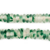 Green Mist Rondelle Recycled Glass Beads (11mm)