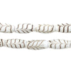 White Java Glass Feather Beads (8mm)