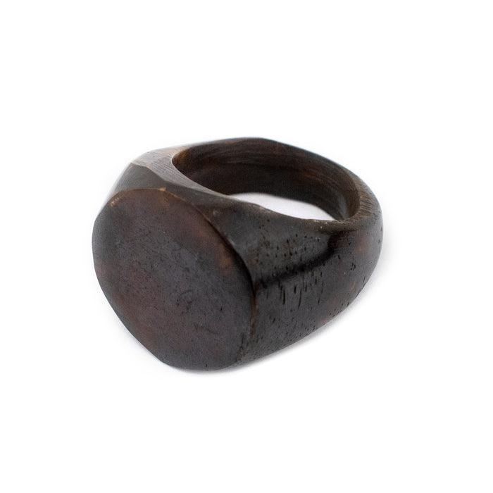 Brown Batik Bone Ring - The Bead Chest