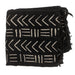 Ebony Black Bogolan Mali Mud Cloth (Kidal Design) - The Bead Chest