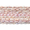 Blush Vintage Japanese Rice Pearl Beads (4mm)