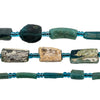 Aqua Roman Glass Bangle Beads