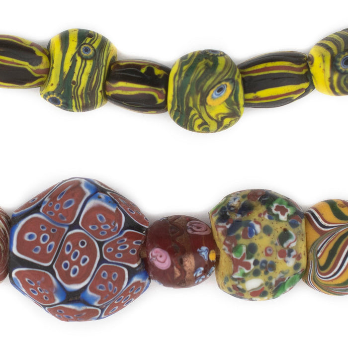 Antique African Fancy Venetian Millefiori Beads #10449 - The Bead Chest