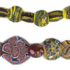 Antique African Fancy Venetian Millefiori Beads #10449