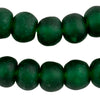 Emerald Green Recycled Glass Beads (18mm)