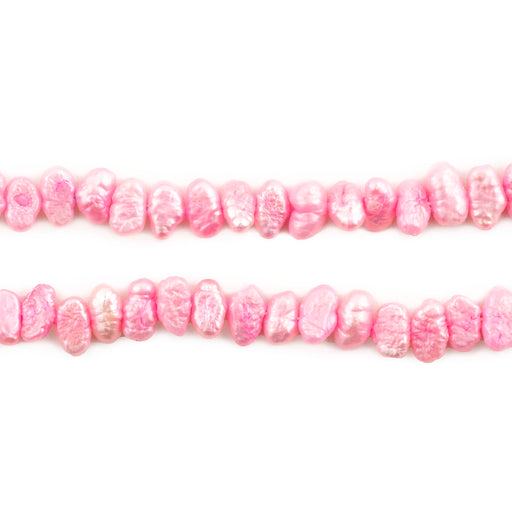 Rose Pink Nugget Vintage Japanese Pearl Beads (6mm) - The Bead Chest