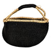 Ghanaian Bolga Basket, Black, Large Size