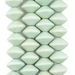 Mint Green Bicone Natural Wood Beads (10x15mm) - The Bead Chest