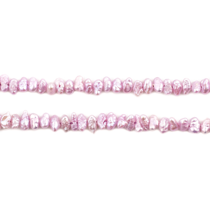 Lilac Purple Nugget Vintage Japanese Pearl Beads (4mm) - The Bead Chest
