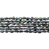 Iridescent Black Vintage Japanese Rice Pearl Beads (3mm)