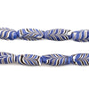 Blue Java Glass Feather Beads (8mm)