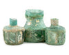 Dark Aqua Roman Glass Bottle