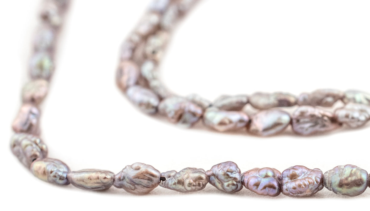 Platinum Pink Vintage Japanese Rice Pearl Beads (3mm) - The Bead Chest
