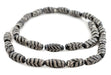Black Java Glass Feather Beads (8mm) - The Bead Chest