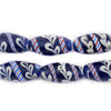 Indigo Blue Lewis & Clark Beads (24x12mm)
