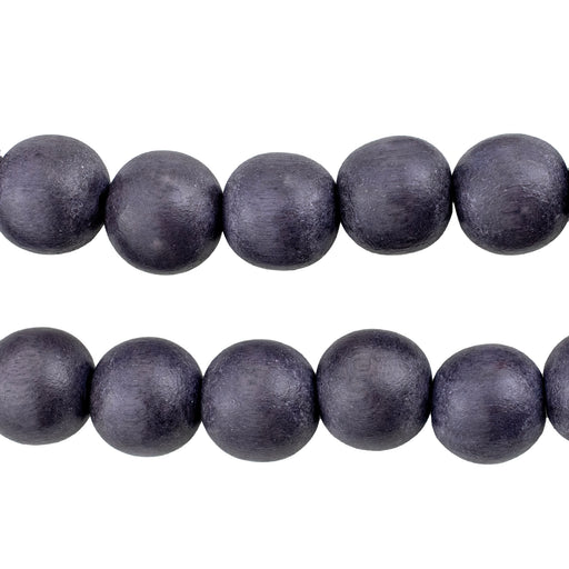 Flint Grey Natural Wood Beads (12mm) - The Bead Chest