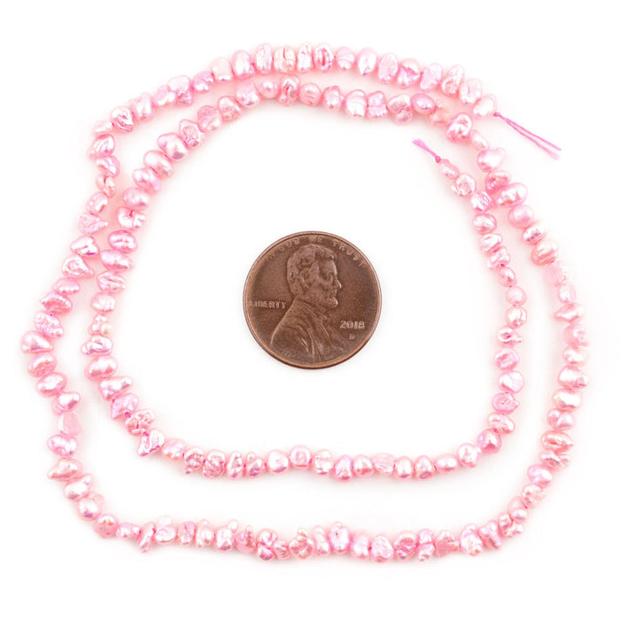 Baby Pink Nugget Vintage Japanese Pearl Beads (6mm) - The Bead Chest