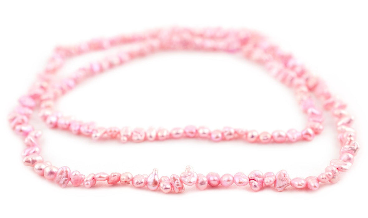 Baby Pink Nugget Vintage Japanese Pearl Beads (6mm) - The Bead Chest