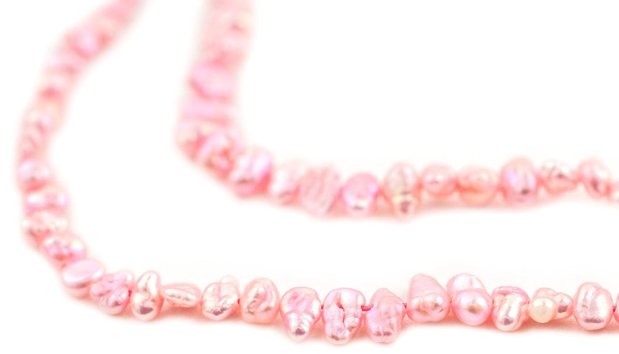 Baby Pink Nugget Vintage Japanese Pearl Beads (6mm) - The Bead Chest
