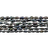 Iridescent Blue Vintage Japanese Rice Pearl Beads (3mm)