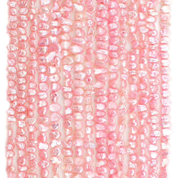 Baby Pink Nugget Vintage Japanese Pearl Beads (6mm) - The Bead Chest