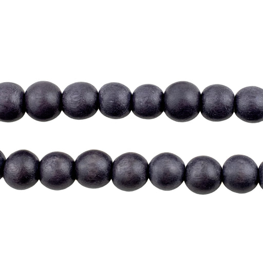 Flint Grey Natural Wood Beads (8mm) - The Bead Chest
