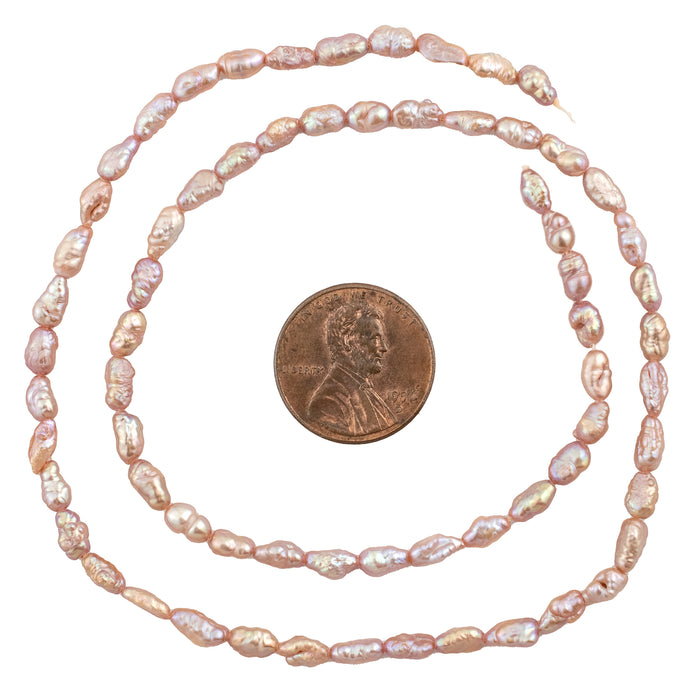 Canyon Pink Vintage Japanese Rice Pearl Beads (3mm) - The Bead Chest