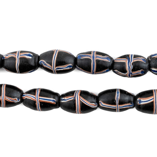 Black Mini Java French Cross Beads - The Bead Chest