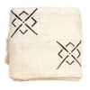 White Bogolan Mali Mud Cloth (Bullseye Design)