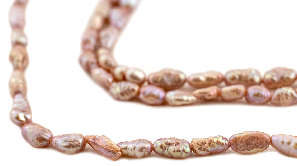 Canyon Pink Vintage Japanese Rice Pearl Beads (3mm) - The Bead Chest