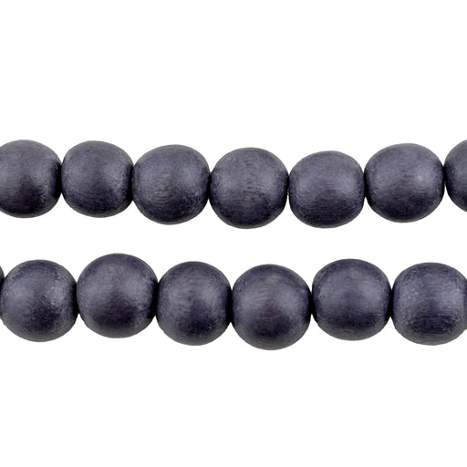 Flint Grey Natural Wood Beads (10mm)