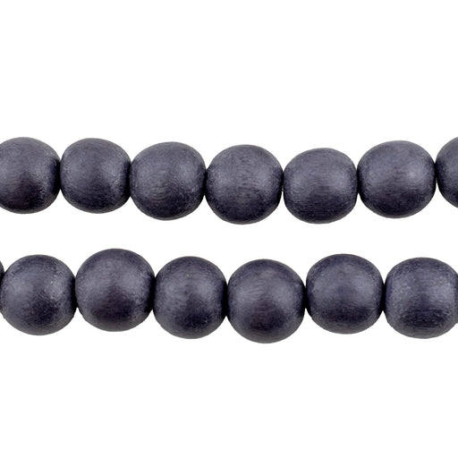 Flint Grey Natural Wood Beads (10mm) - The Bead Chest