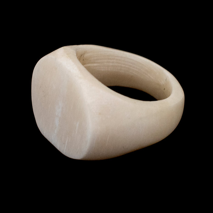 Kenyan Rings White Kenyan Bone Ring — Carved Bone Jewelry | The Bead Chest