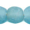 Super Jumbo Baby Blue Recycled Glass Beads (35mm)