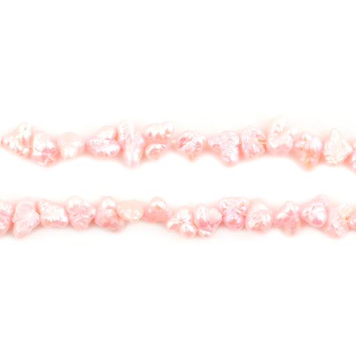 Pastel Pink Nugget Vintage Japanese Pearl Beads (7mm) - The Bead Chest