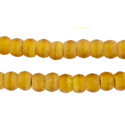 Translucent Amber Padre Beads (8mm) - The Bead Chest